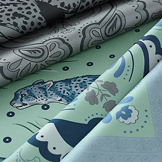 カレ ダブルフェイス90 《チーター・バンダナ》 - グリーン